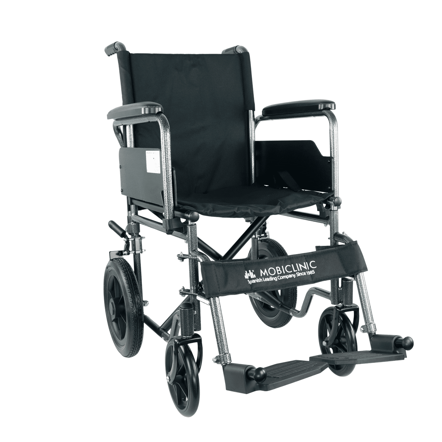 Comoda da transito per disabili - ruote 12,5cm - Schienale reclinabile