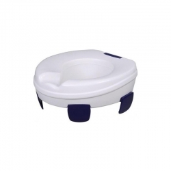 Rialzo water, Accessori bagno, Alzawater con coperchio, Altezza 14 cm, Plastica, Bianco, Titán