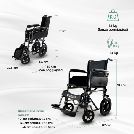 Invacare, Sedia a rotelle Pieghevole Leggera