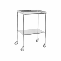 Tavolino 2 piani in acciaio...